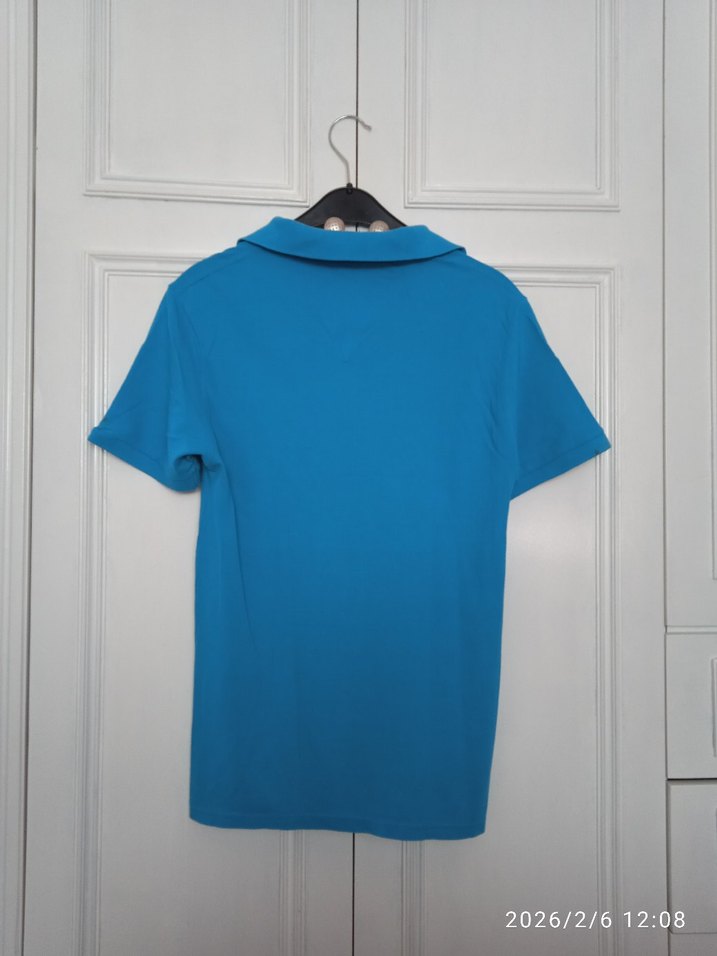 Erkek Turkuaz Polo Yaka Tişört - Görsel 2