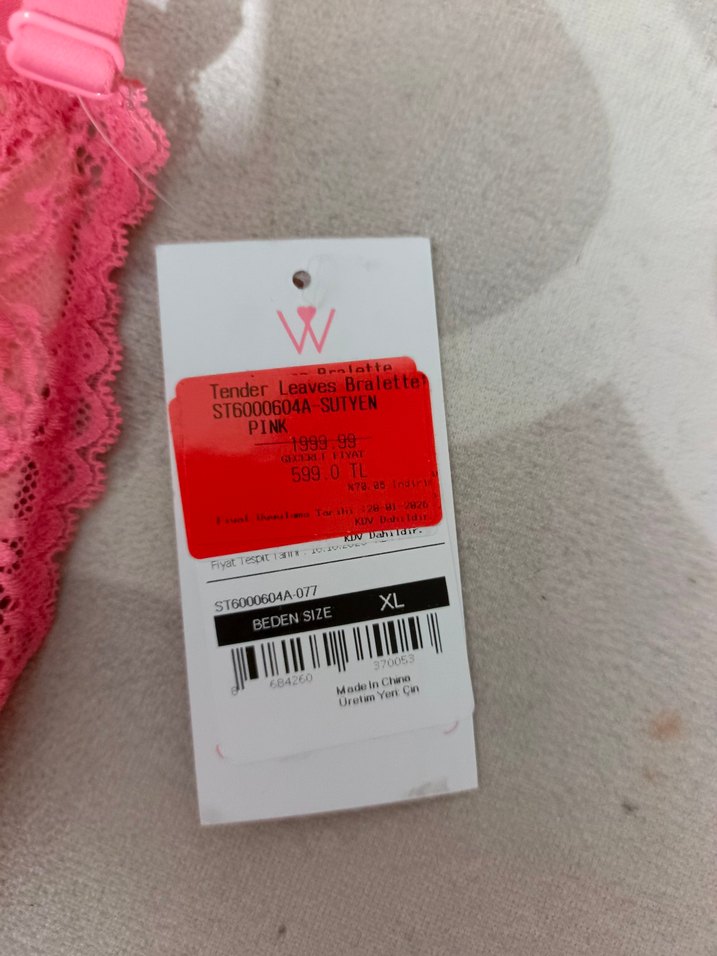 Koyu Pembe Dantel Bohem Bralet - Görsel 2