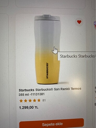 Beden Starbucks termos