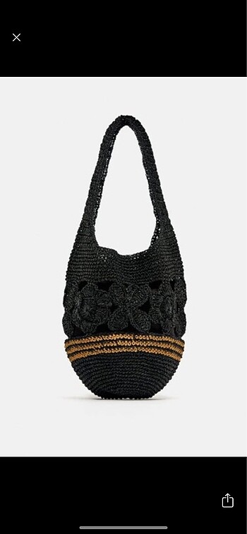 Zara bucket çanta hasır çanta plaj çanta