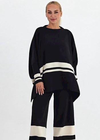 Kadın Yeşil Oversize Triko Eşofman Takımı - Görsel 2