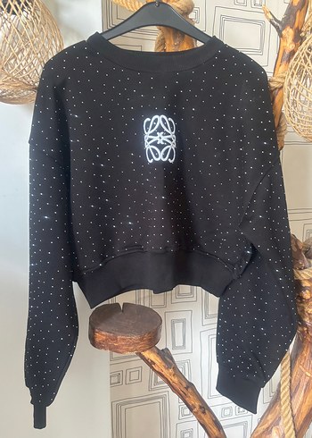 Diğer Loewe Siyah Puantiyeli Rahat Sweatshirt