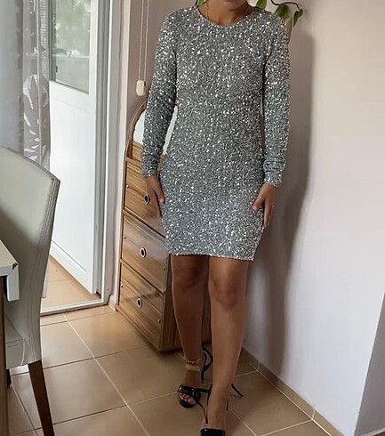 Zara payet elbise