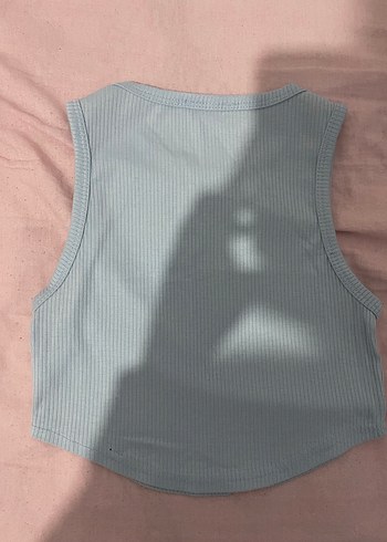 Kadın mavi Kolsuz Basic Atlet - Görsel 3