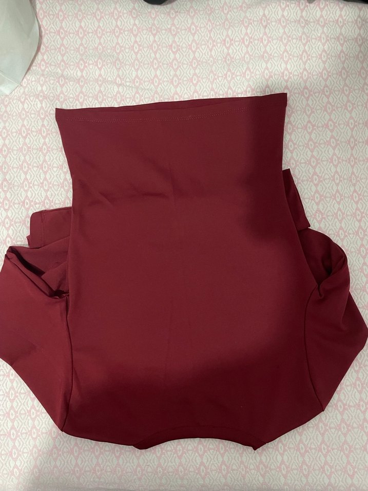 Bordo Uzun Kollu Dar Kesim Bluz - Görsel 5