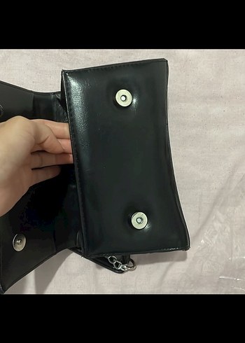 Siyah Deri Kadın Çanta - Görsel 5