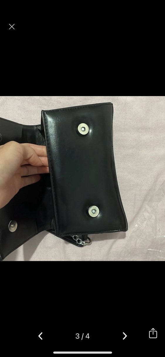 Siyah Deri Kadın Çanta - Görsel 5