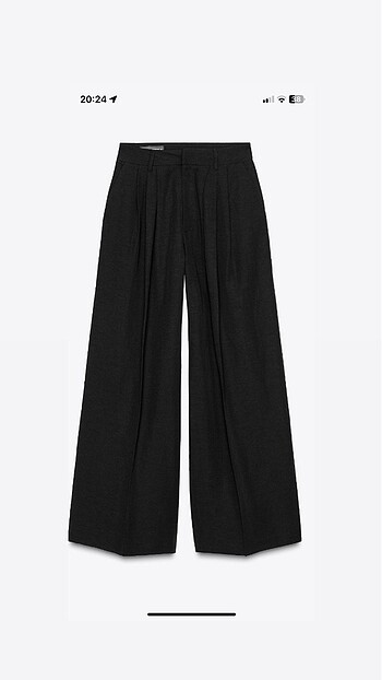 zara çift pilile pantolon