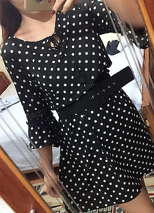 H&M Puantiyeli elbise