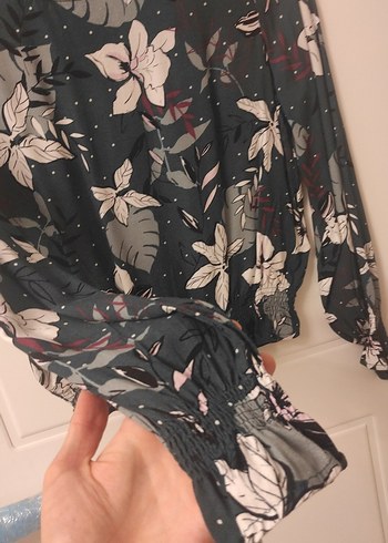 Uzun Kollu, Desenli, Bohem Bluz - Görsel 3