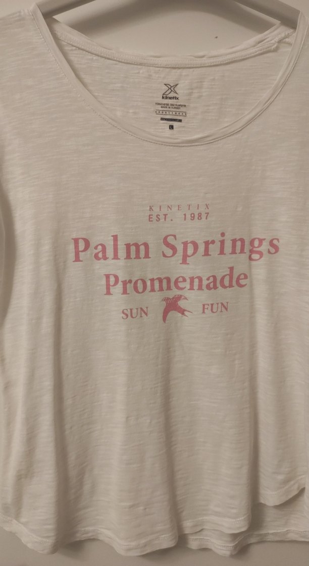 Beyaz Pamuklu Baskılı Kadın Tişört - Görsel 3