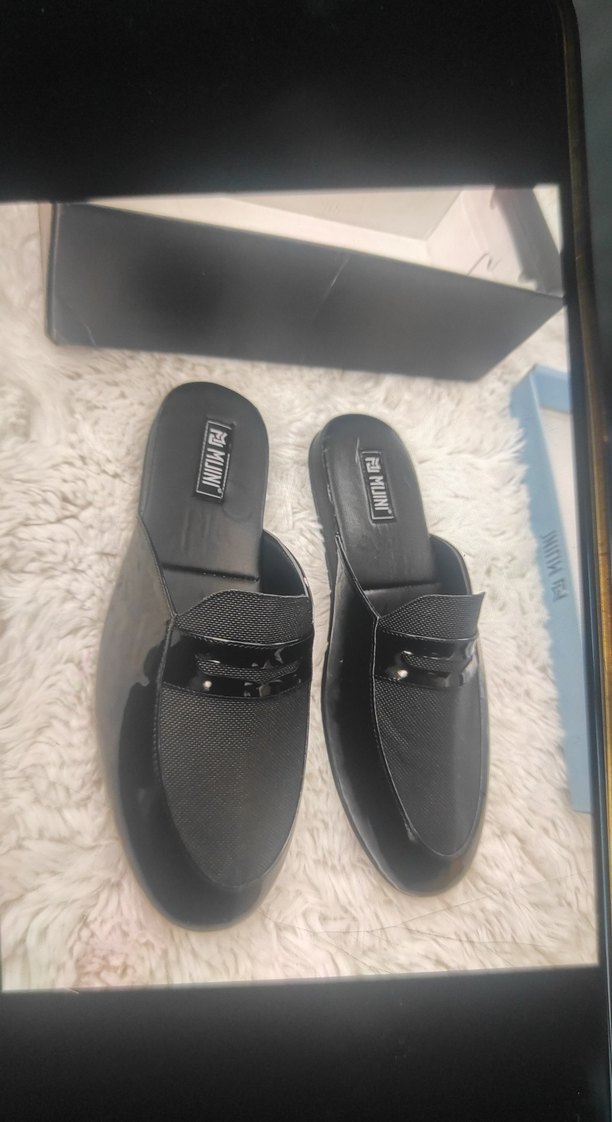 Siyah erkek bohça Terlik - Görsel 2