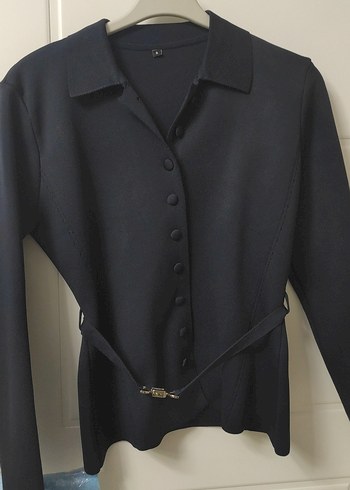 Milla Düğmeli Lacivert Kadın Blazer Ceket - Görsel 3