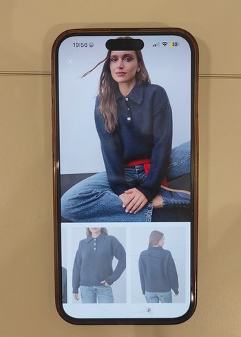 trendyolmilla Düğmeli Lacivert Yün Kadın Kazak - Görsel 4