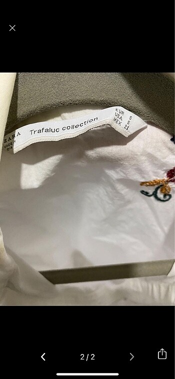Zara ZARA Nakış işlemeli gömlek