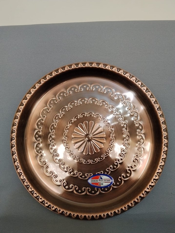 İşlemeli Parlak bakır görünümlü tapsi 3 lü - Görsel 3