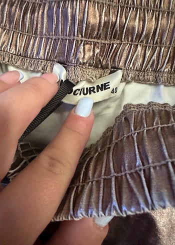 Nocturne Bakır Rengi Uzun Kollu Mini Şort - Görsel 4