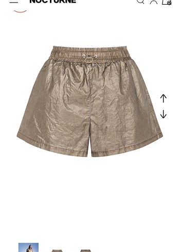 Nocturne Bakır Rengi Uzun Kollu Mini Şort - Görsel 3