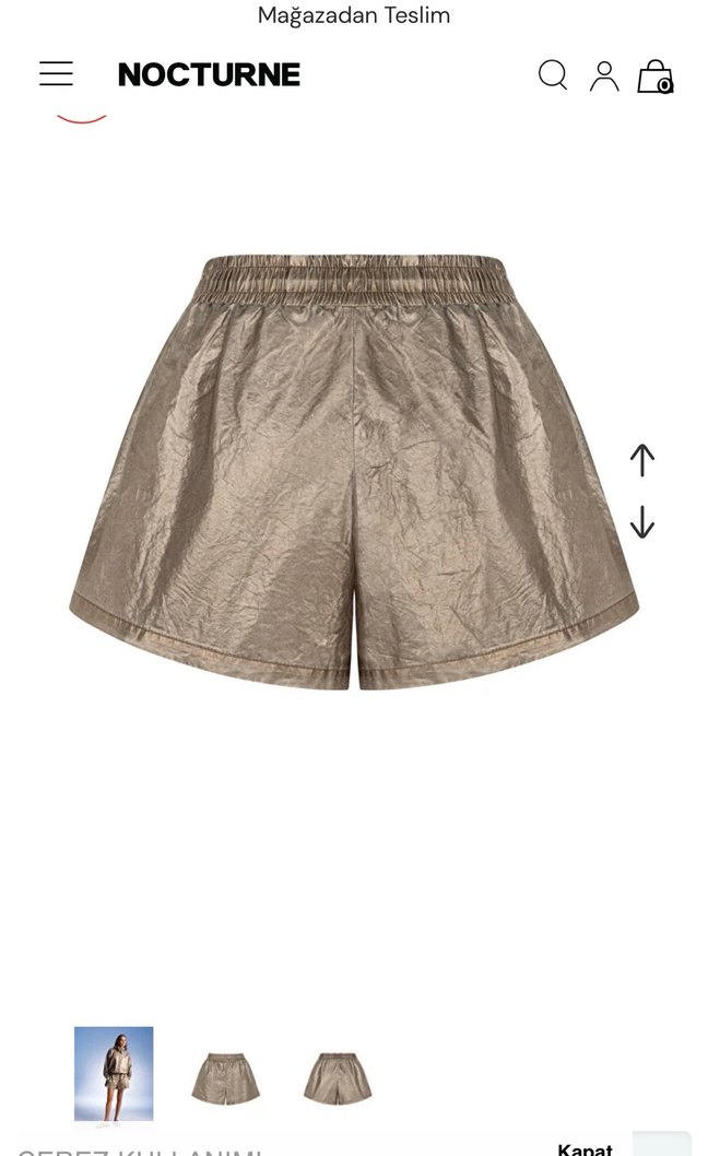 Nocturne Bakır Rengi Uzun Kollu Mini Şort - Görsel 2