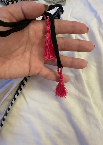 Katia & Bony Püsküllü Çizgili İpli Kadın Bikini - Görsel 4