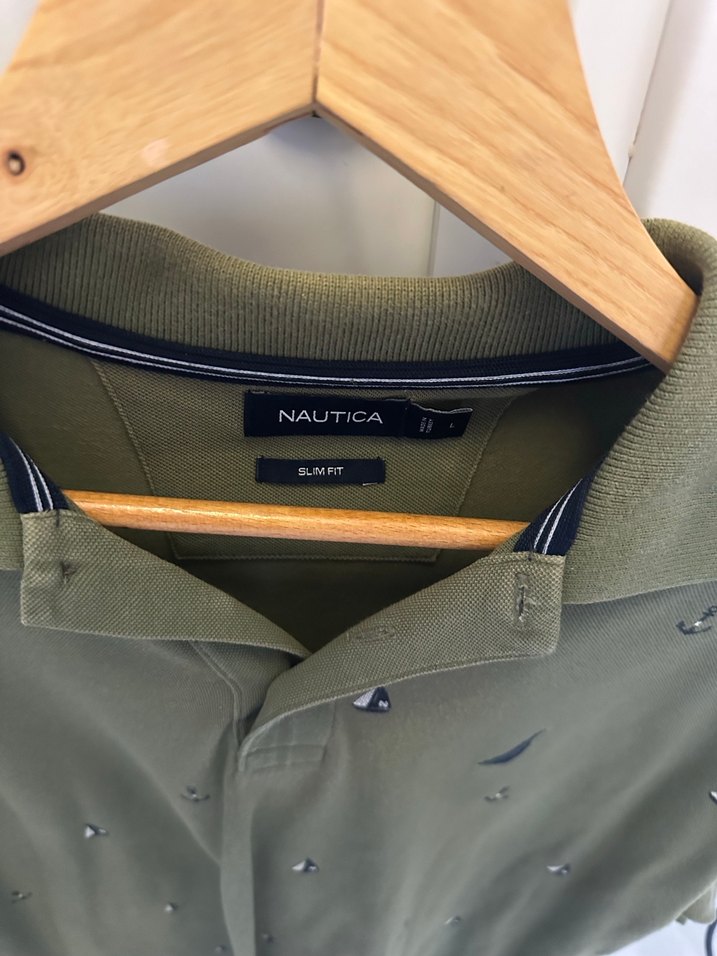 Nautica Yeşil Polo Tişört Düğmeli Yaka - Görsel 3