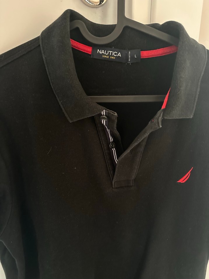 Nautica Erkek Siyah Düğmeli Polo Tişört - Görsel 3