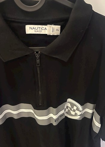 Fermuarlı Siyah Erkek Polo Tişört - Görsel 2