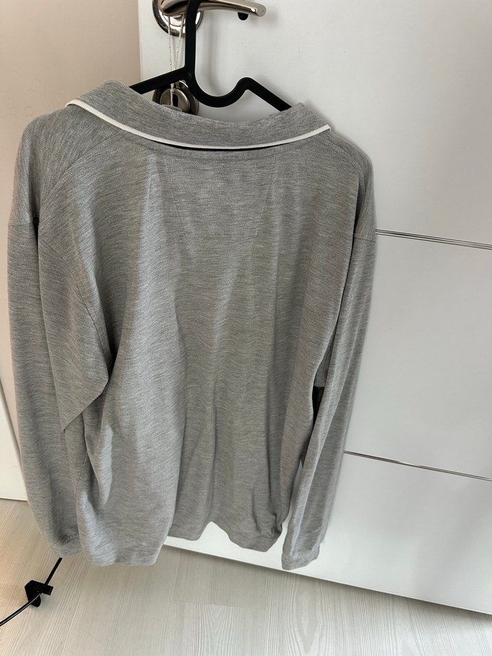 Gri Uzun Kollu Nautica Polo Tişört - Görsel 4