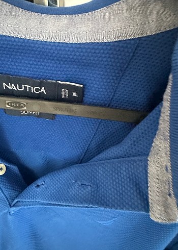 Nautica Uzun Kollu Mavi Polo Yaka Tişört - Görsel 2