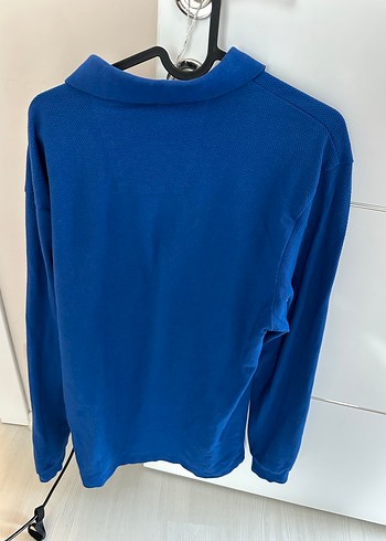 Nautica Uzun Kollu Mavi Polo Yaka Tişört - Görsel 4