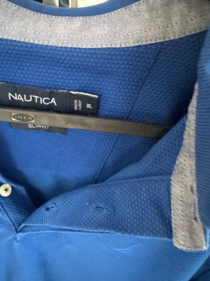 Nautica Uzun Kollu Mavi Polo Yaka Tişört - Görsel 2