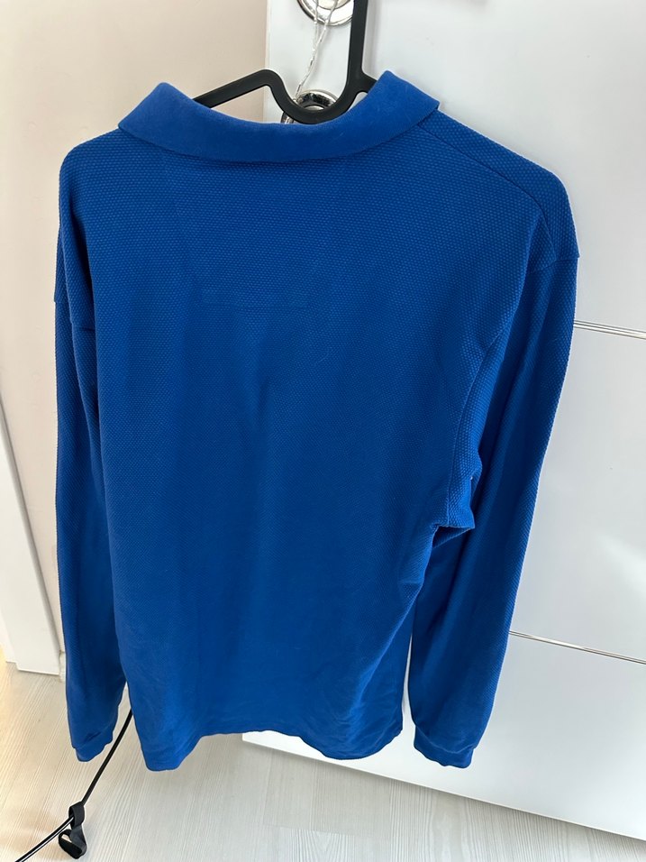 Nautica Uzun Kollu Mavi Polo Yaka Tişört - Görsel 3