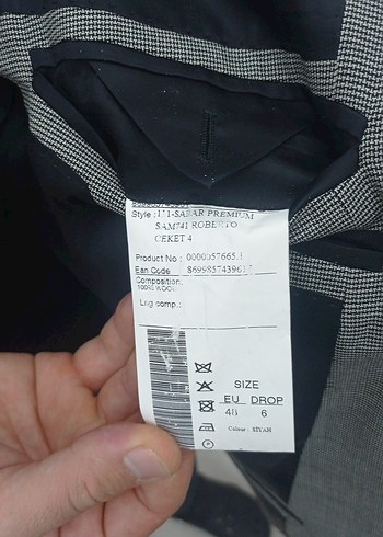 48 Beden gri Renk Gri Modern Klasik Erkek Takım Elbise 48 beden