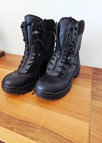 Diğer Siyah Lastik Bağcıklı Gotik Erkek Bot