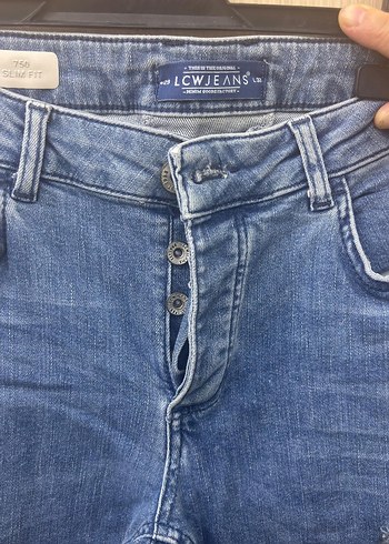 Düğmeli Mavi Denim  erkekJean - Görsel 2