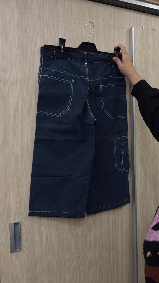 Kadın Lacivert Kolsuz kot  Biker Yelek - Görsel 4