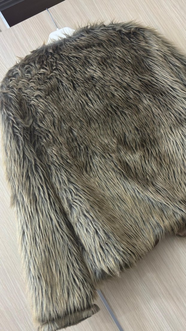 Kahverengi Kadın Suni Kürk Ceket - Görsel 3