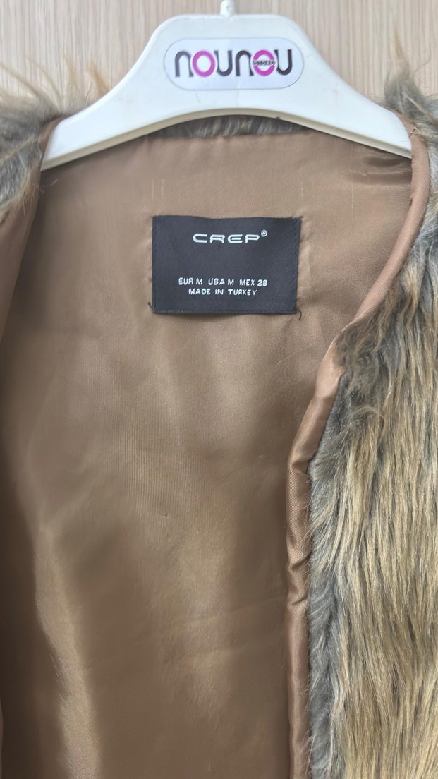 Kahverengi Kadın Suni Kürk Ceket - Görsel 4