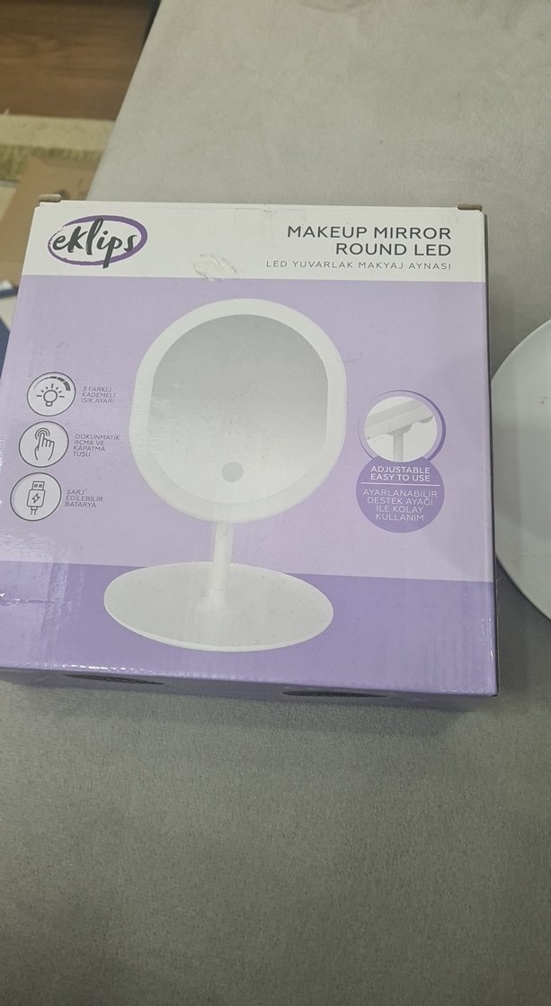 Beyaz Dekoratif Masa Aynası - Görsel 2