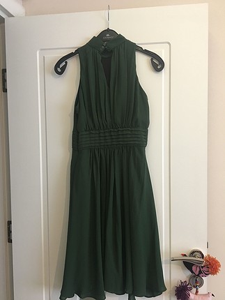 Zara yeşil elbise 