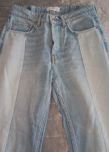 Kadın Mavi Midi Denim Jean Pantolon - Görsel 2