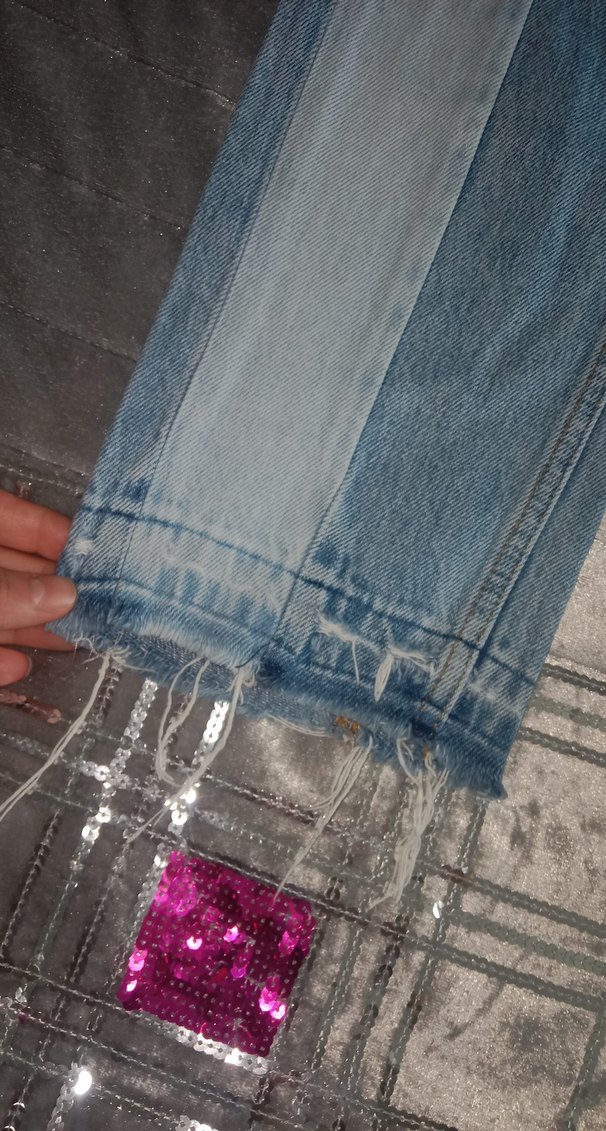Kadın Mavi Midi Denim Jean Pantolon - Görsel 4