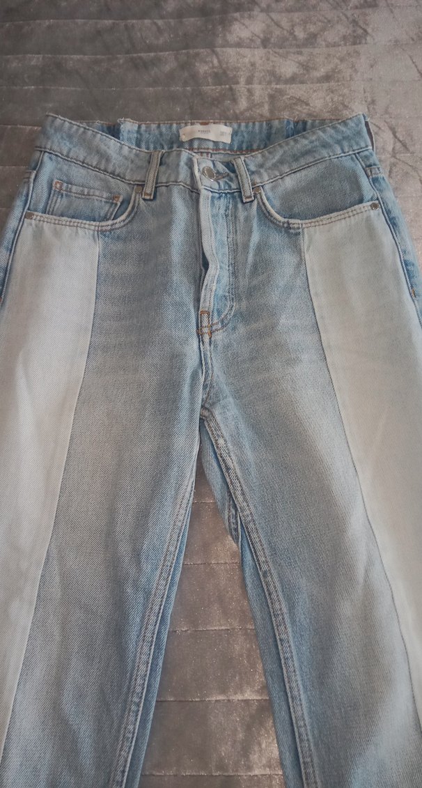 Kadın Mavi Midi Denim Jean Pantolon - Görsel 2