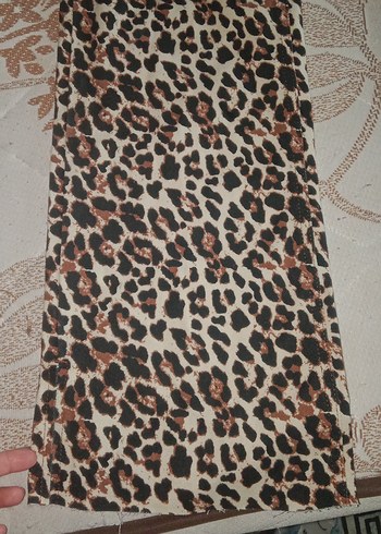 Kahverengi Leopar Desenli Kadın Kumaş Pantolon - Görsel 3