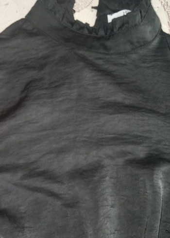 Siyah Uzun Kollu Fırfırlı Uzun Elbise - Görsel 3