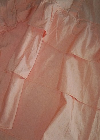 Kız Keten Fırfırlı tunik - Görsel 3