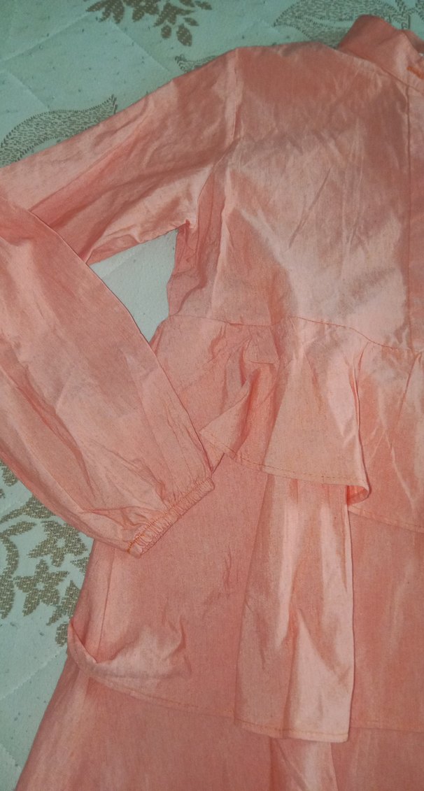 Kız Keten Fırfırlı tunik - Görsel 2