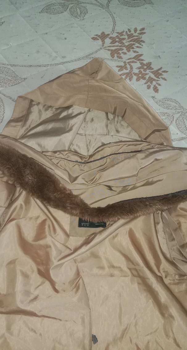 Bej Kadın Midi Kışlık Mont - Görsel 4