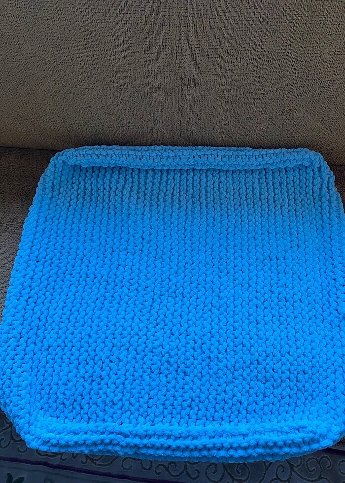 İnce iplik yumuşacık sıcacık mavi bebek battaniyesi - Görsel 2