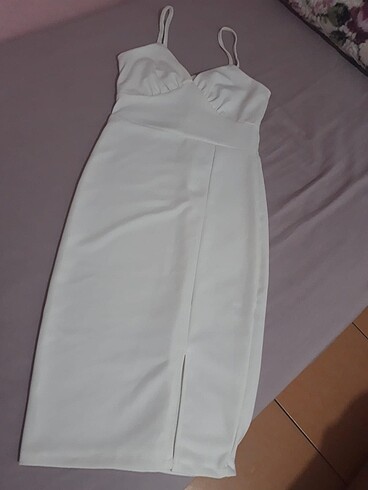 s Beden beyaz Renk Beyaz abiye kısa elbise